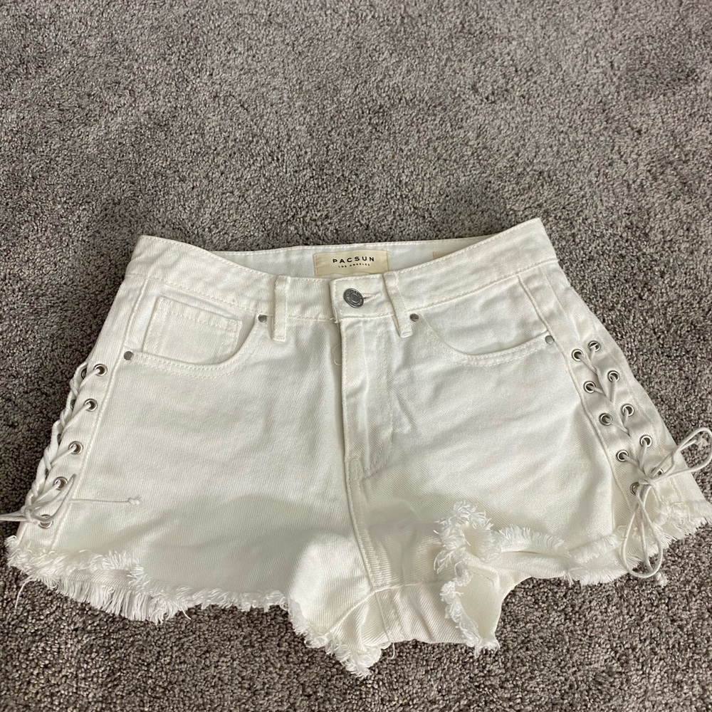 Pacsun white tie up shorts